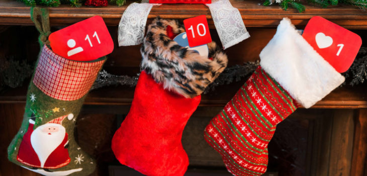 Stockings with social media stuffers