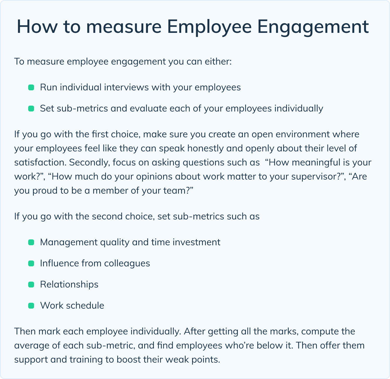 How to measure Employee Engagement