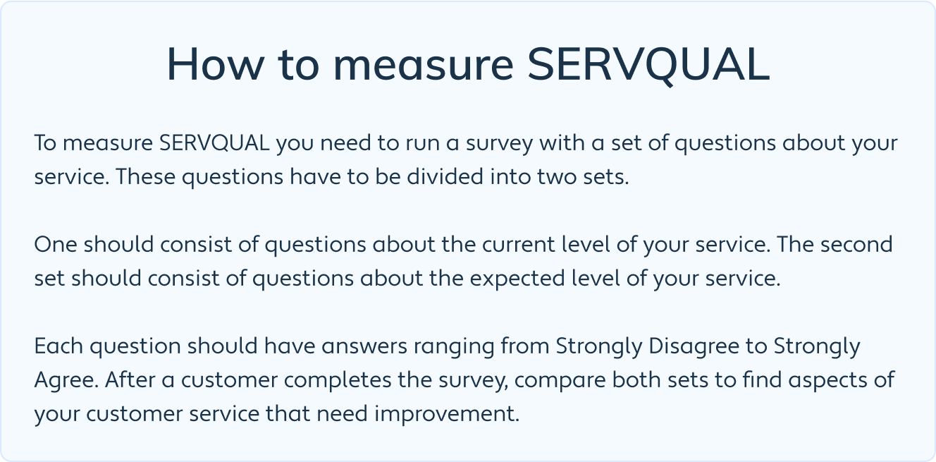 How to measure SERVQUAL